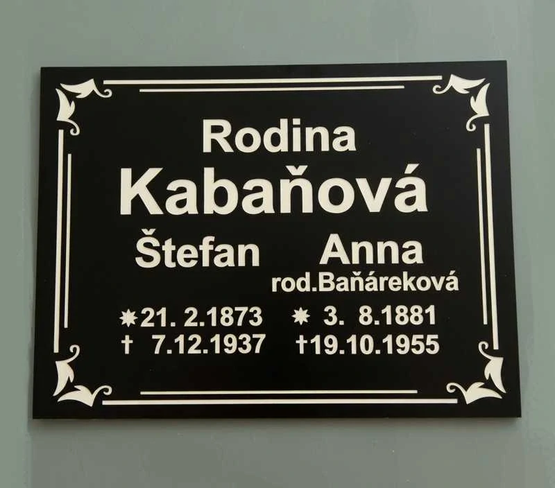 Náhrobná tabuľka obdĺžnik - rôzne veľkosti
