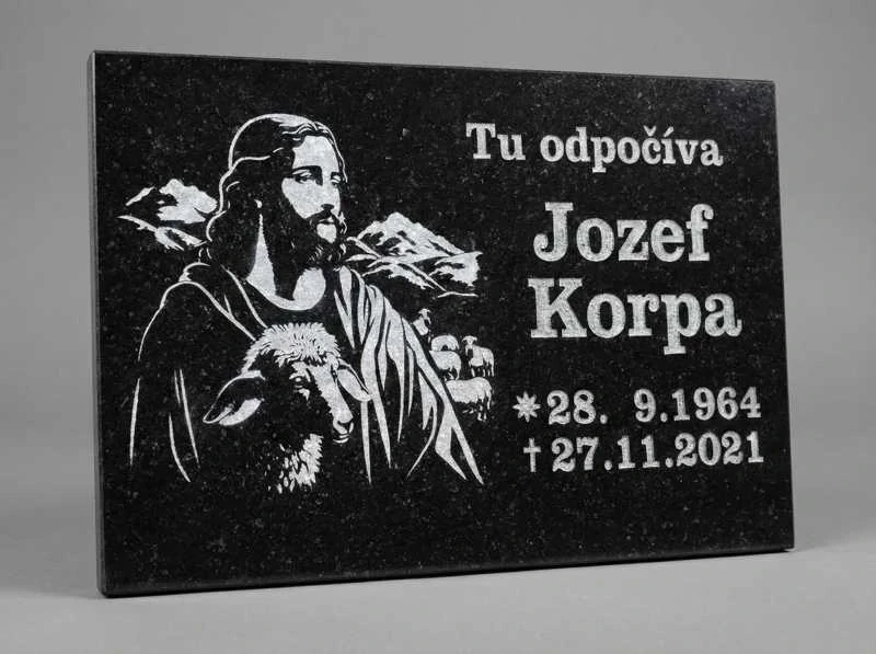 Náhrobná tabuľa žulová obdĺžnik (hrúbka 1cm)