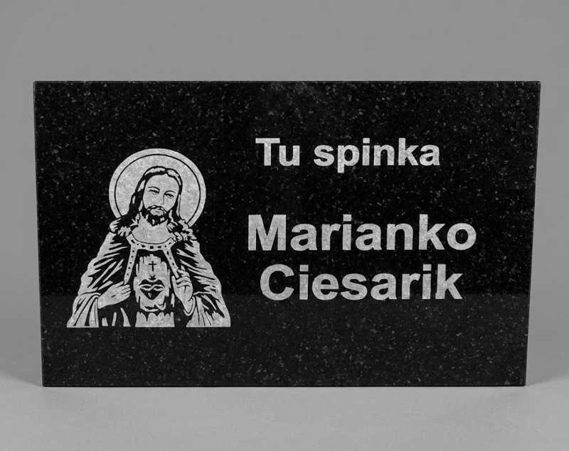 Náhrobná tabuľa žulová obdĺžnik (hrúbka 1cm)
