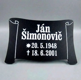 Náhrobná tabuľa pergamen 