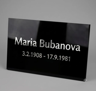 Náhrobná tabuľa obdĺžnik písmo strieborné